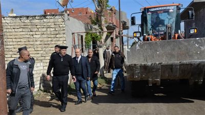 إزالة ٧ حالات تعدِّ على أراضي أملاك الدولة بمساحة ١١٠٧م٢ بمركز ومدينة القنطرة غرب