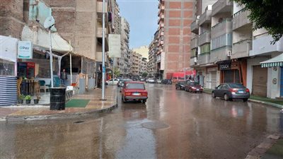 سقوط أمطار غزيرة بمدن ومراكز محافظة البحيرة