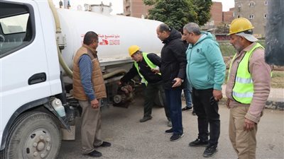 سكرتير بني سويف يتفقد تمركز المعدات للتعامل مع تداعيات عدم استقرار الطقس