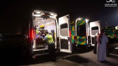 وصول الدفعة الثانية عشرة من الجرحى الفلسطينيين بقطاع غزة للعلاج في الدوحة