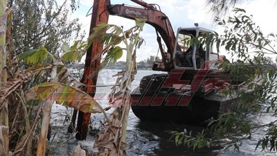 الموجة الـ 22 تنفذ 14 قرار إزالة على نهر النيل بكفر الشيخ 