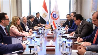 وزير الصحة يبحث التعاون مع السفيرة الأمريكية بالقاهرة