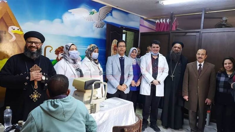 جانب من القافلة الطبية