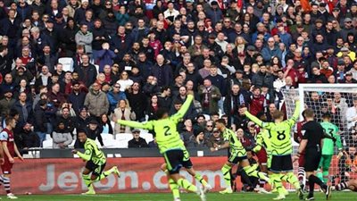 بمشاركة النني.. آرسنال يكتسح وست هام بسداسية نظيفة في الدوري الإنجليزي