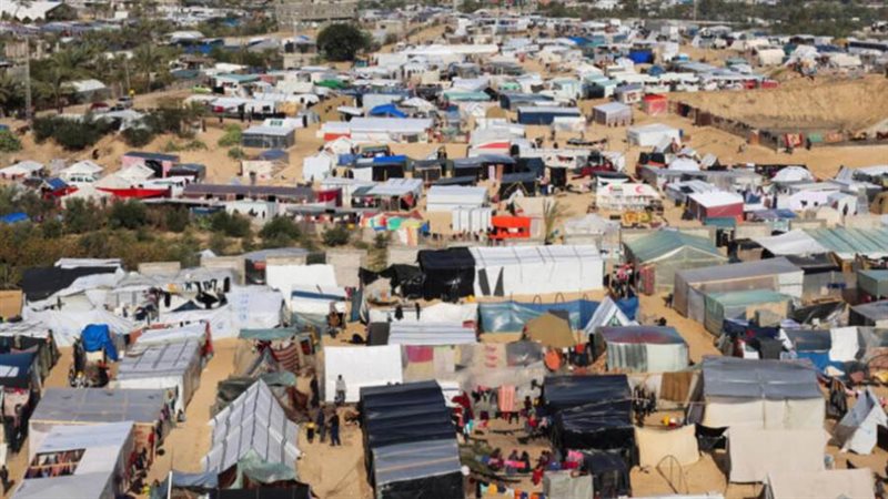 مشهد عام لخيام تأوي