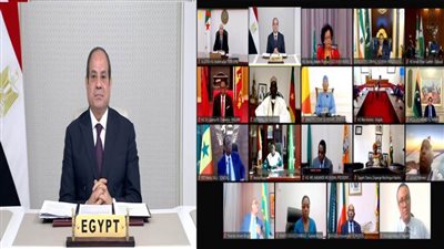 الرئيس السيسي يترأس عبر تقنية الفيديو كونفرانس أعمال الدورة 41 لـ