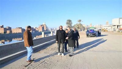 محافظ الغربية يتابع أعمال تطوير كورنيش المحلة