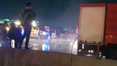 مصرع 3 أشخاص وإصابة 5 في حادث تصادم بالطريق الصحراوي بالبحيرة