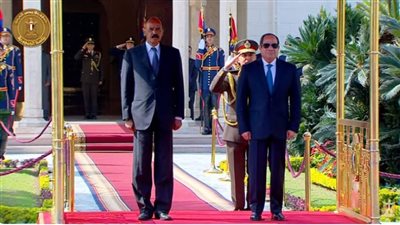 عاجل|بث مباشر..الرئيس السيسي يستقبل رئيس إريتريا بقصر الاتحادية