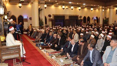 احتفال أوقاف بني سويف بليلة النصف من شهر شعبان بمسجد الرضا