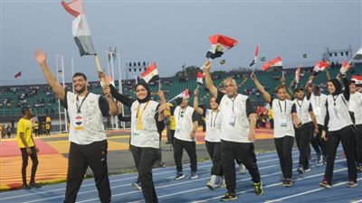 بعثة مصر تشارك في طابور العرض خلال افتتاح دورة الألعاب الإفريقية 