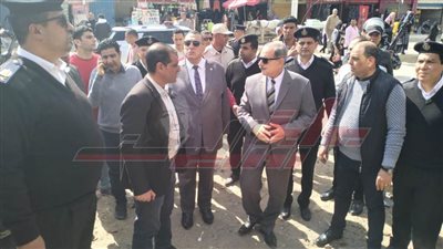 محافظ كفر الشيخ ومدير الأمن يتفقدان أعمال تسكين الباعة الجائلين