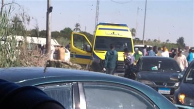 إصابة 7 أشخاص في حادث بطريق الغنيمية شمال أسوان