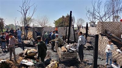 6 آلاف وجبة إفطار صائم يوميا ومساعدات لـ17 أسرة احترقت منازلهم باهناسيا