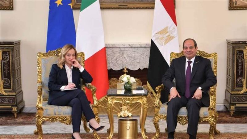 الرئيس السيسي وميلوني