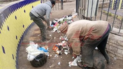 رفع تجمعات القمامة وصيانة الإنارة العامة بكفر الشيخ 