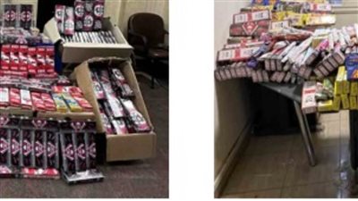 ضبط تاجرين بحوزتهما 750 ألف قطعة ألعاب نارية بالزاوية الحمراء والجمالية