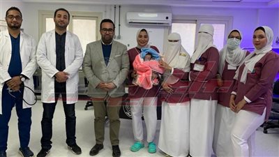 بعد 3 أشهر.. خروج رضيع من حضان مستشفى برج البرلس بكفر الشيخ