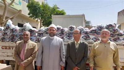 الأوقاف: توزيع 18 طن سلع غذائية من صكوك الإطعام بمحافظات أسوان والأقصر والفيوم