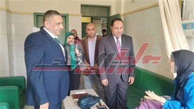 وكيل صحة كفر الشيخ ووكيل المديرية يطمئنان علي مصابى غزة   