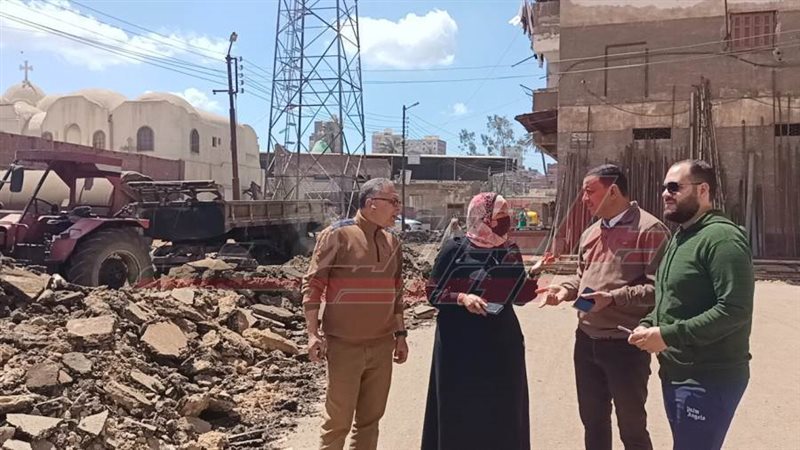 متابعة أعمال الرصف