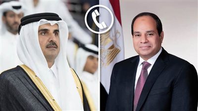 الرئيس السيسي يتبادل التهاني مع أمير دولة قطر