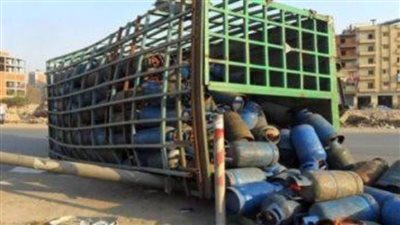 دون إصابات.. انقلاب سيارة محملة بإسطوانات البوتاجاز بملوي جنوب المنيا