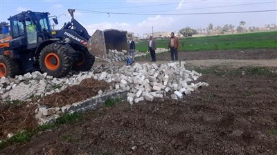 إزالة ٥٧ تعديًا على الأراضي الزراعية وأملاك الدولة خلال العيد ببني سويف