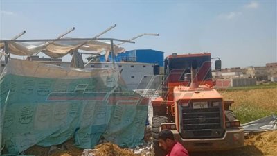 إزالة 8 حالات تعدٍ علي الأراضي الزراعية بقلين