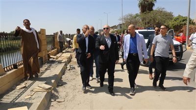 محافظ بني سويف يتفقد توسعة مدخل مدينة ناصر على الطريق الزراعي 