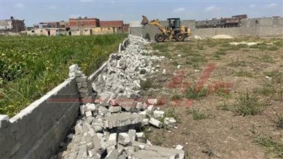 إزالة 4 حالات تعد على الأراضي الزراعية بالحامول في كفر الشيخ