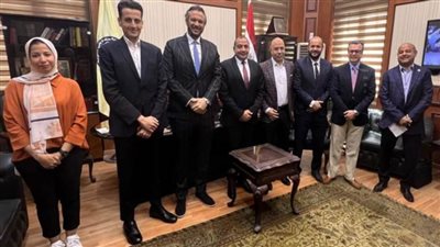  رئيس جامعة بني سويف يستقبل رئيس نادي بيراميدز الرياضي لبحث التعاون