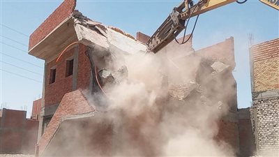 إزالة 49 حالة تعد بمراكز أسيوط والغنايم والقوصية ومنفلوط ضمن المرحلة الثالثة من الموجة 22 