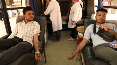 دعما لثقافة العطاء لدى الطلاب.. حملة للتبرع بالدم بمدينة الثقافة والعلوم