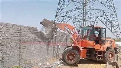 حملات لإزالة التعديات على أملاك الدولة والأراضي الزراعية بكفر الشيخ