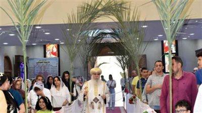 كنائس وأديرة بني سويف تحتفل بعيد أحد الشعانين