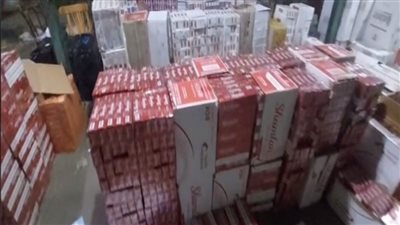 مباحث التموين تضبط 135 ألف عبوة سجائر بقصد حجبها عن التداول بالأسواق