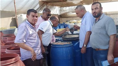 ضبط 4 أطنان جبس زراعي مجهول المصدر ومبيدات زراعية منتهية الصلاحية