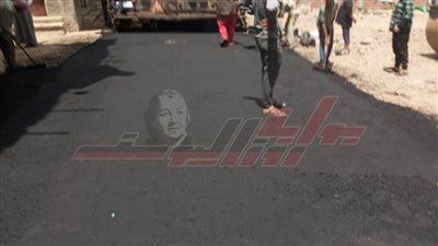 رصف شوارع مدينة بلطيم بمحافظة كفر الشيخ 