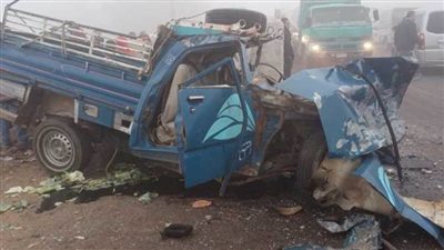 إصابة 12 شخصًا في انقلاب ربع نقل بطريق إحدى القرى بالمنيا 
