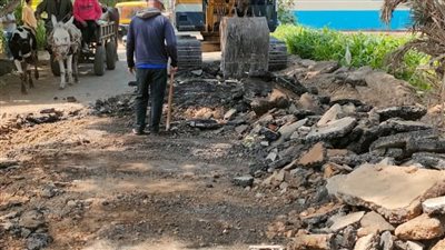 محافظ الغربية يتابع رصف طريق المستشفى المركزي بمحلة مرحوم في طنطا