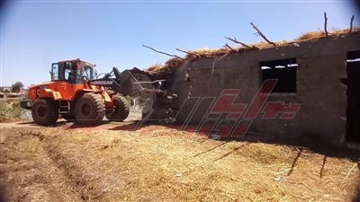 الموجة الـ 22 تنفذ 18 قرار إزالة بمساحة 11 فدانًا بالحامول في كفر الشيخ