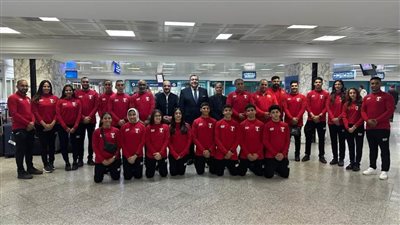 سفير مصر في تونس يستقبل بعثة منتخب جمباز الترامبولين 