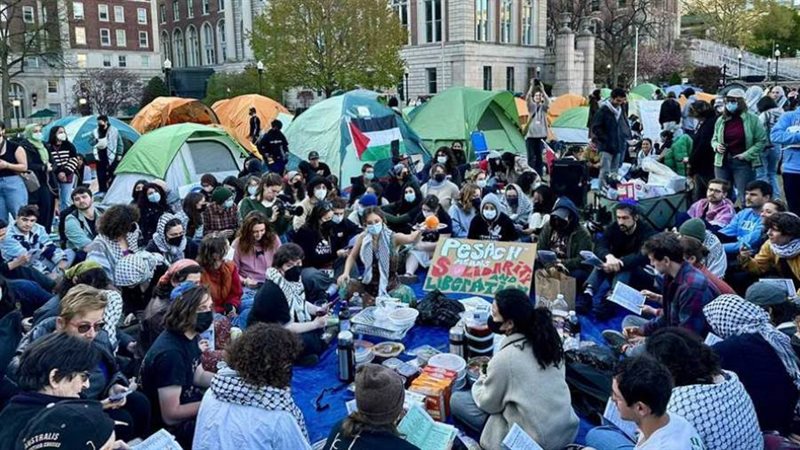 اعتصام طلاب جامعة