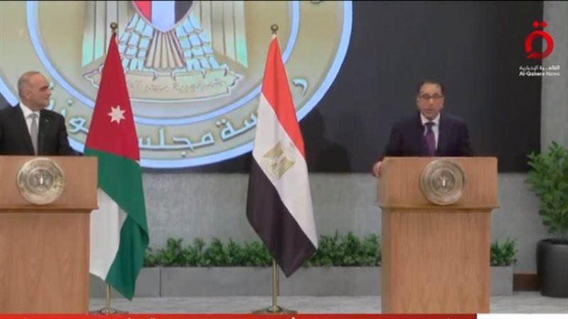 رئيسا وزراء مصر والأردن