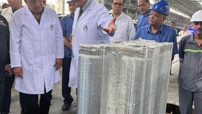 وزير قطاع الأعمال العام ومحافظ قنا يتفقدان مصانع مجمع الألومنيوم بنجع حمادي