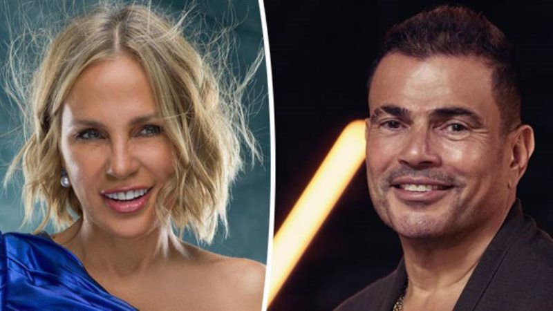 لقاء عمرو دياب وشيرين