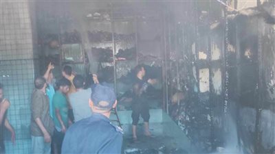 حريق يلتهم محل ملابس بواحة الفرافرة في الوادي الجديد