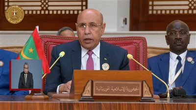 الرئيس الموريتاني: يجب تمكين الفلسطينيين من استيفاء حقهم الأصيل في دولة مستقلة من خلال حل الدولتين