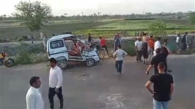 بالصور| مصرع شخصين وإصابة 6 آخرين في حادث «المناجاة الصغرى» بالشرقية